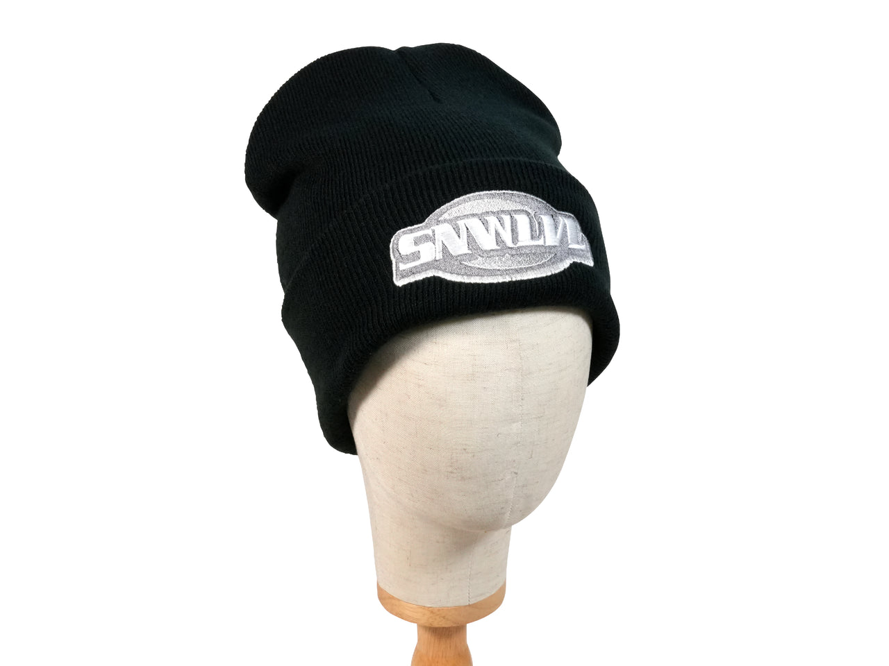 SNWLVL LOGO - BLACK BEANIE