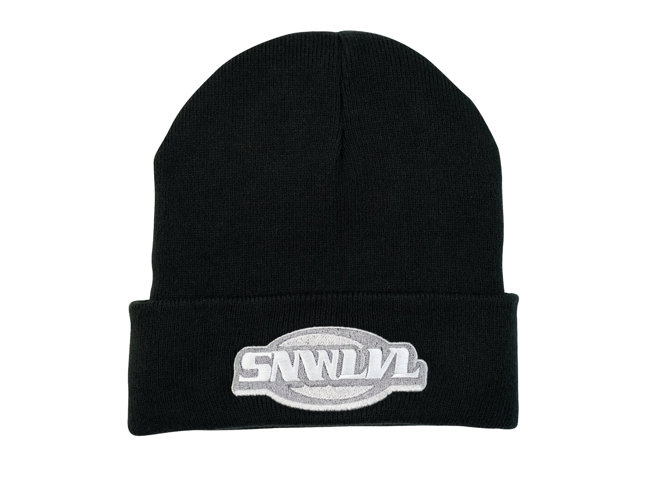 SNWLVL LOGO - BLACK BEANIE