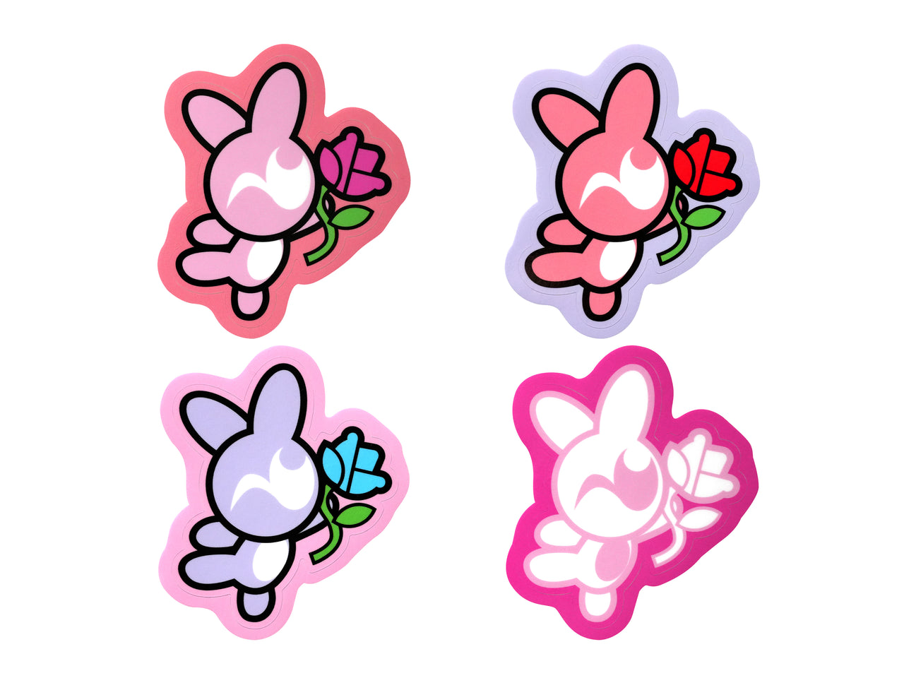Blind sticker pack SNWBNY opened – 1st edition mystery stickers featuring cute snow bunny characters glossy vinyl